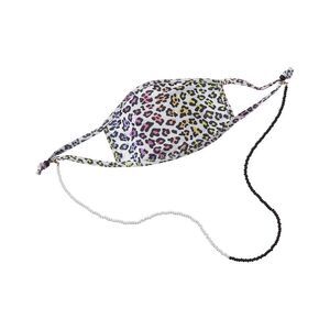 Fallon & Royce Cloth Face Mask & Beaded Chain, Black